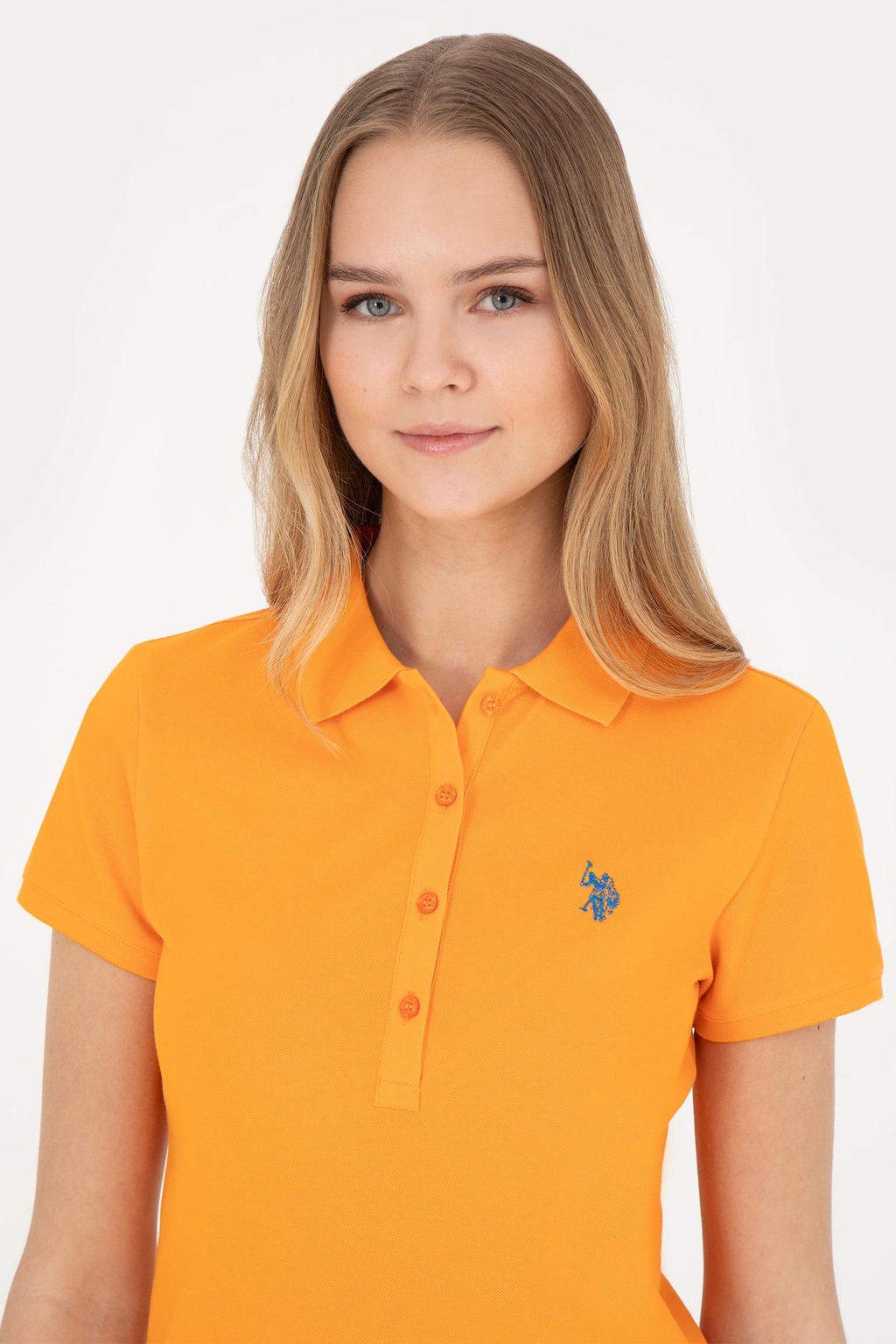 Женская оранжевая базовая футболка Неожиданная скидка в корзине - U.s. polo assn фото 2