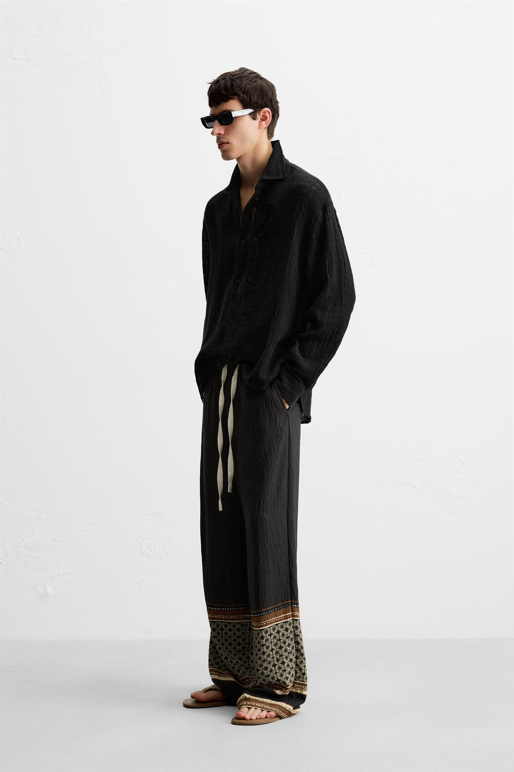 JACQUARD LINEN/COTTON SHIRT - Zara фото 4