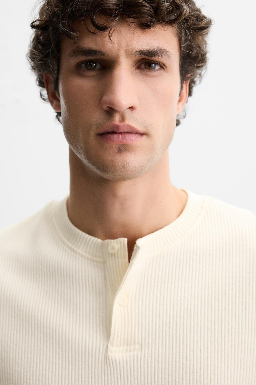 RIBBED TEXTURED T-SHIRT - Zara фото 5