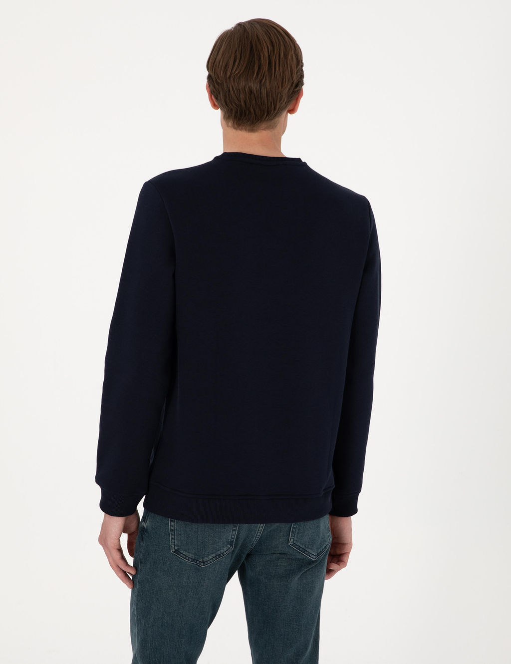 Lacivert 3 _plik Regular Fit __i Polarl_ Bisiklet Yaka Basic Sweatshirt - Pierre cardin фото 5