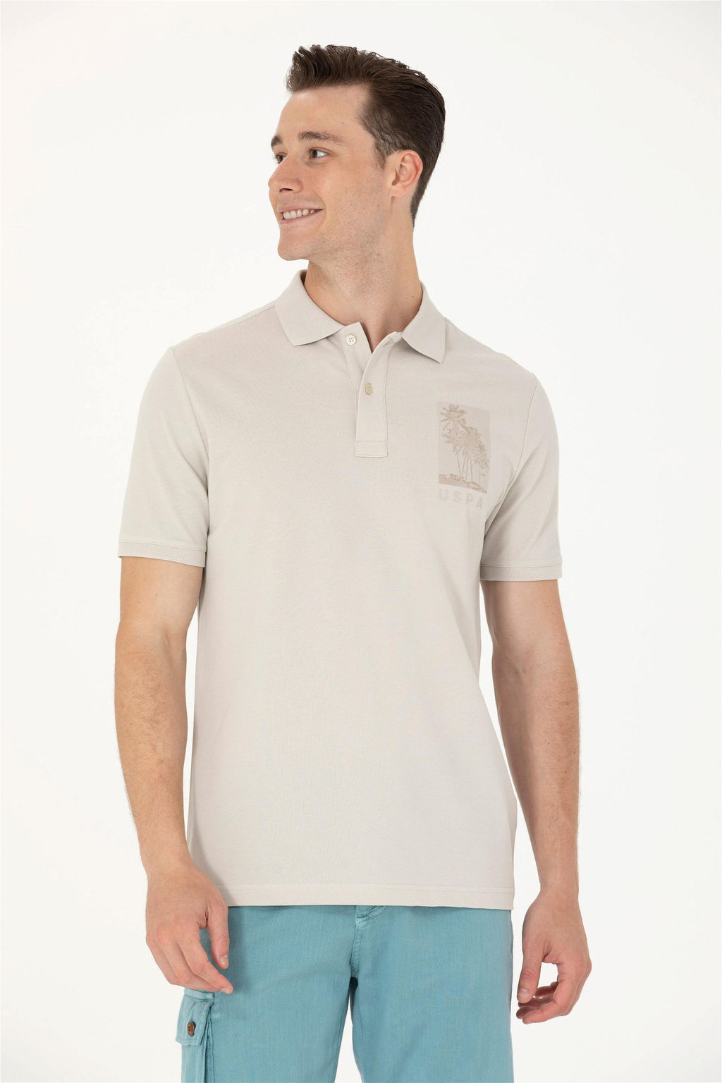 Мужская футболка с воротником-поло Stone - U.s. polo assn фото 3