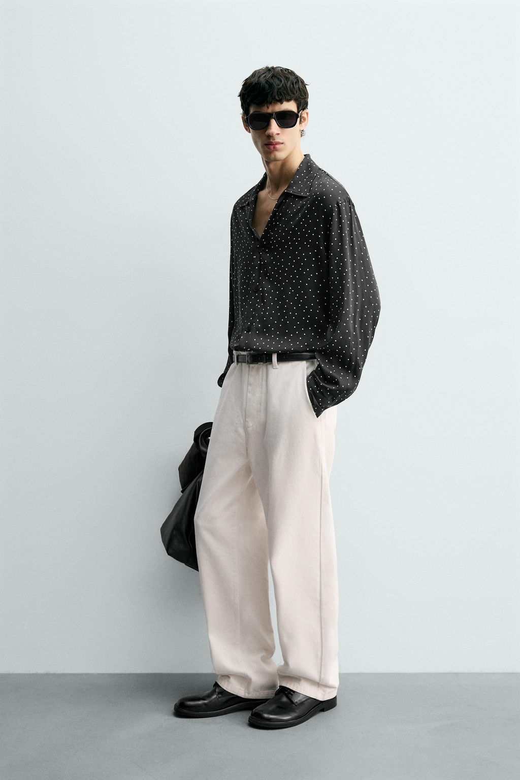 FLOWING POLKA DOT SHIRT - Zara фото 4