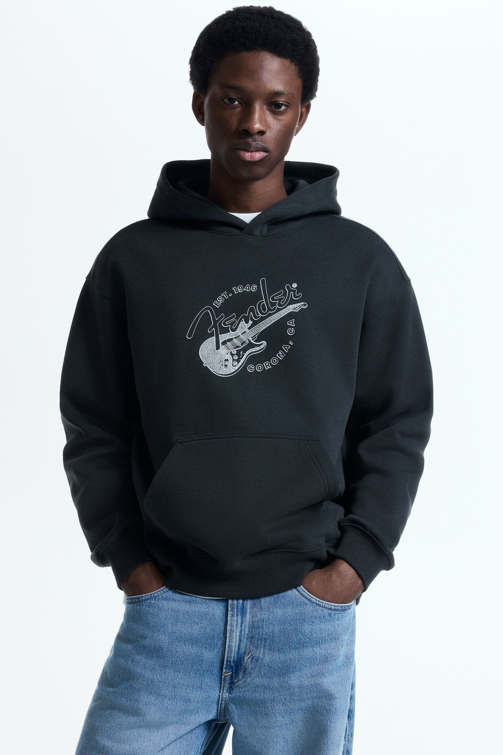 Sudadera estampada con capucha Loose Fit - H&m фото 6
