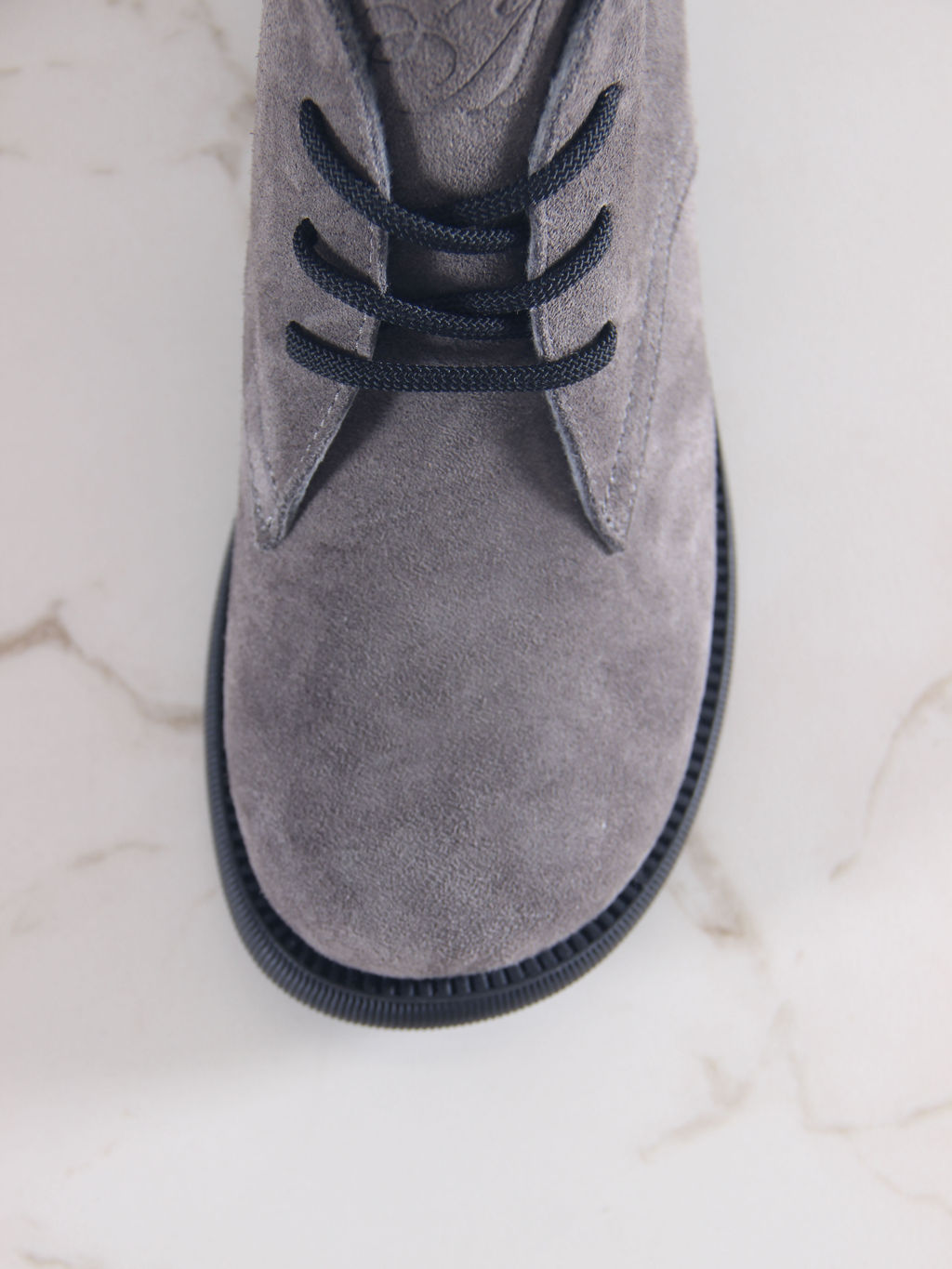 Ботинки 308.патрицияbl.Серый замок замша/байка