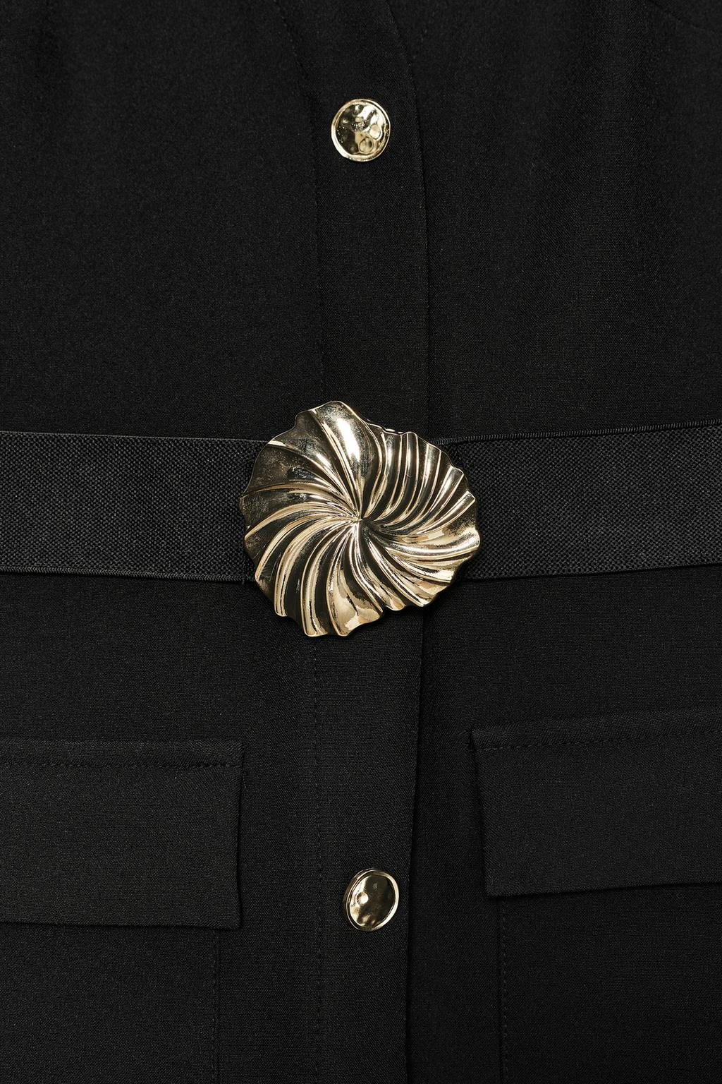 BELTED CREPE MIDI DRESS - Zara фото 13