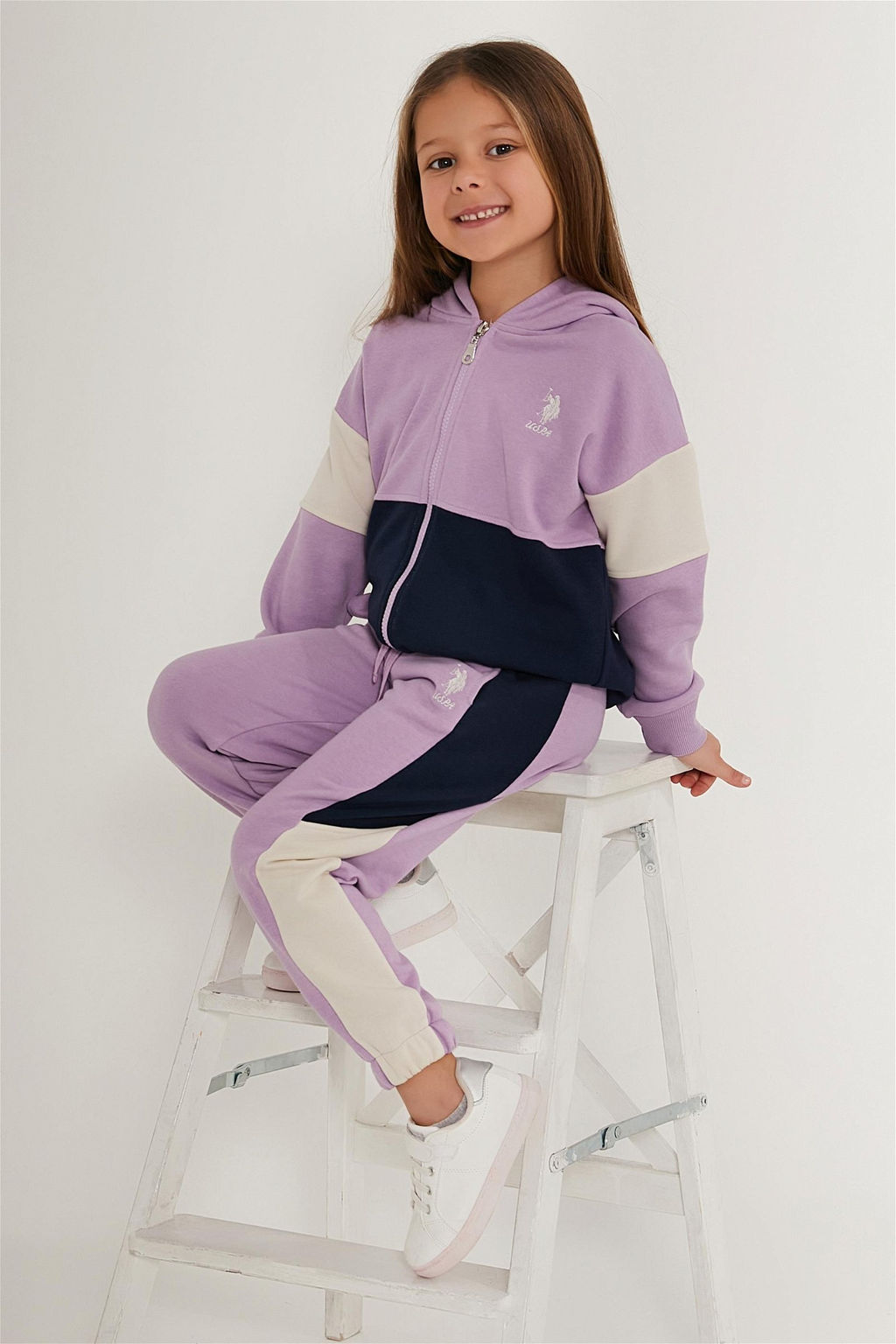 U. S. Polo Assn Пудровый пижамный комплект для девочки - U.s. polo assn фото 6