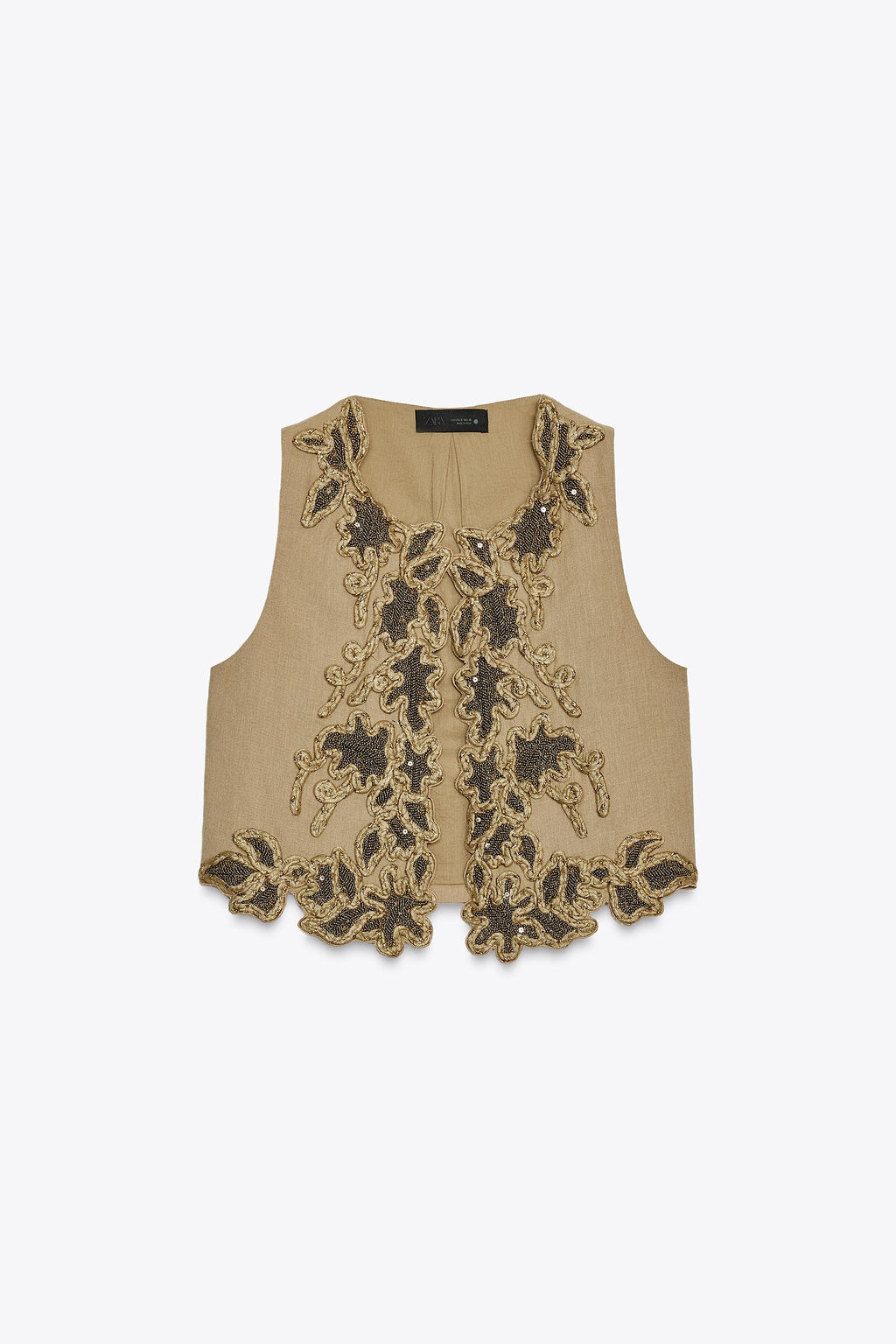 ZW COLLECTION CONTRAST EMBROIDERED WAISTCOAT - Zara фото 3