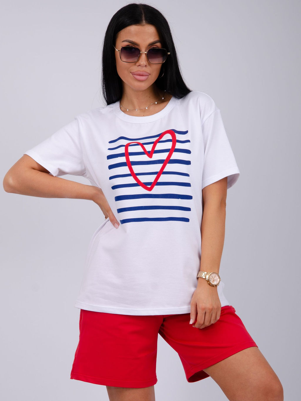 Костюм "Море 3" красный, трикотаж