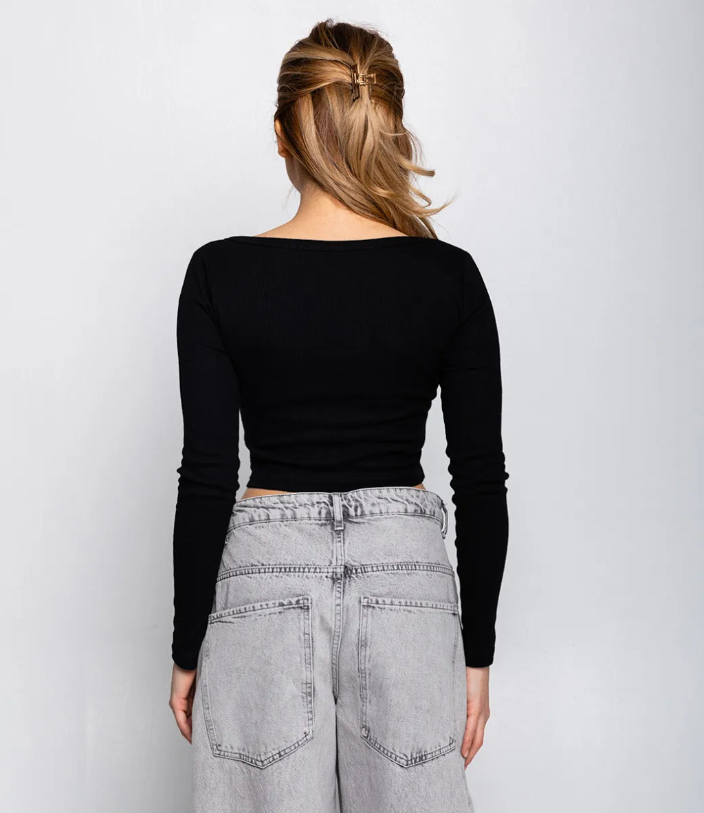 Кроп-Топ #КТ1121 (3), чёрный