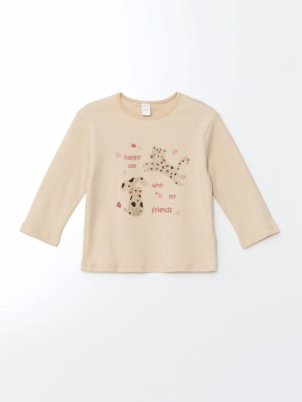 Bisiklet Yaka Uzun Kollu K?z ?ocuk Ti??rt