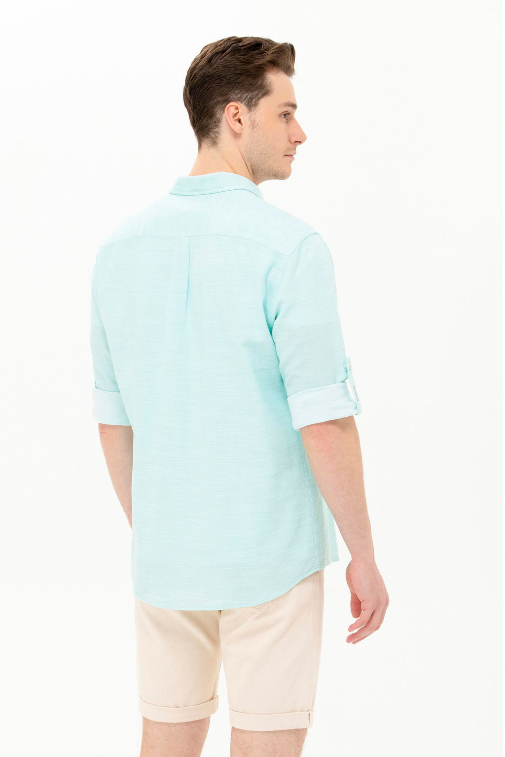 Мужская мятная рубашка с длинным рукавом - U.s. polo assn фото 5