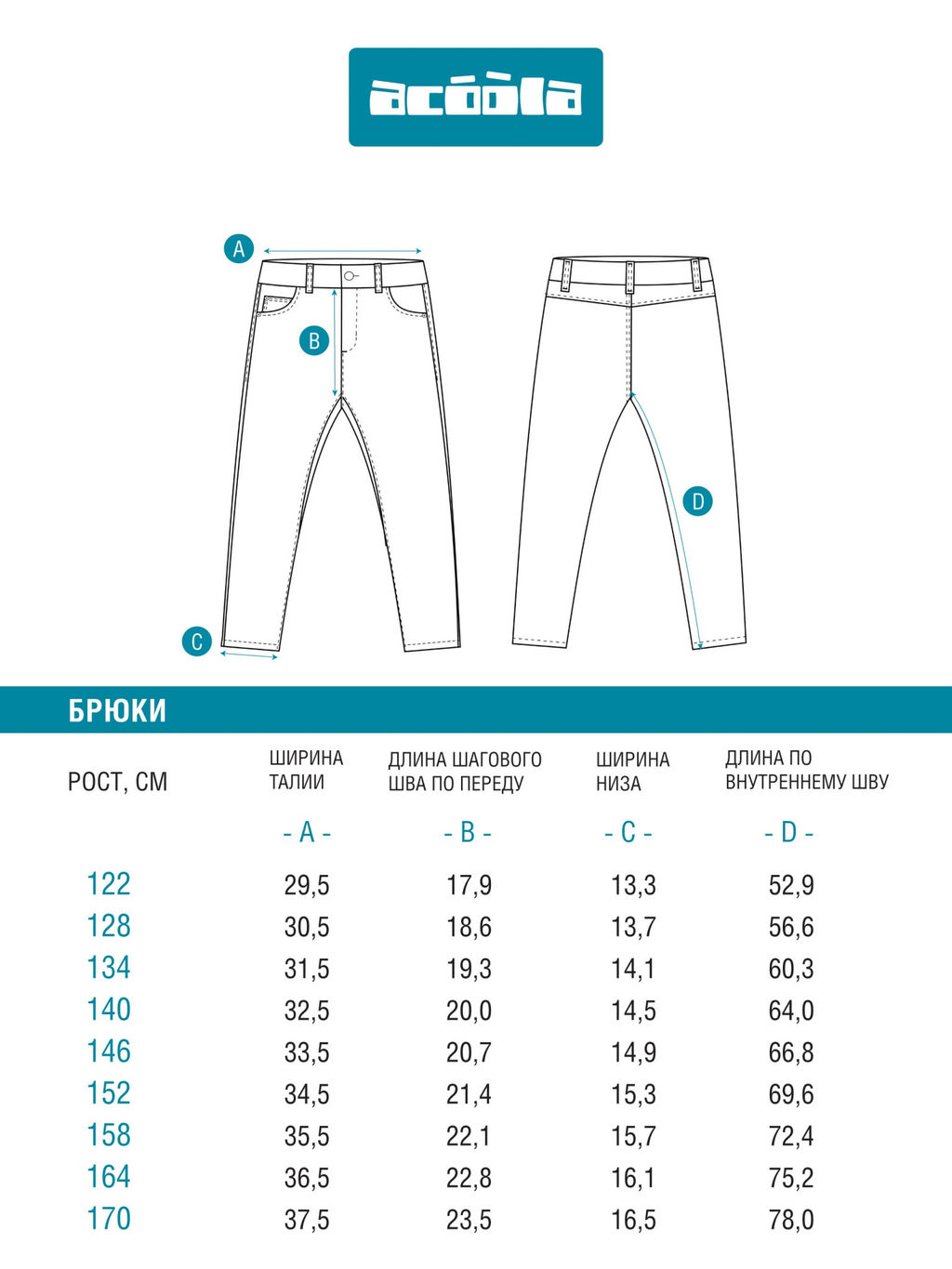 ACOOLA / Брюки детские для мальчиков Markos холодный синий  фото 2