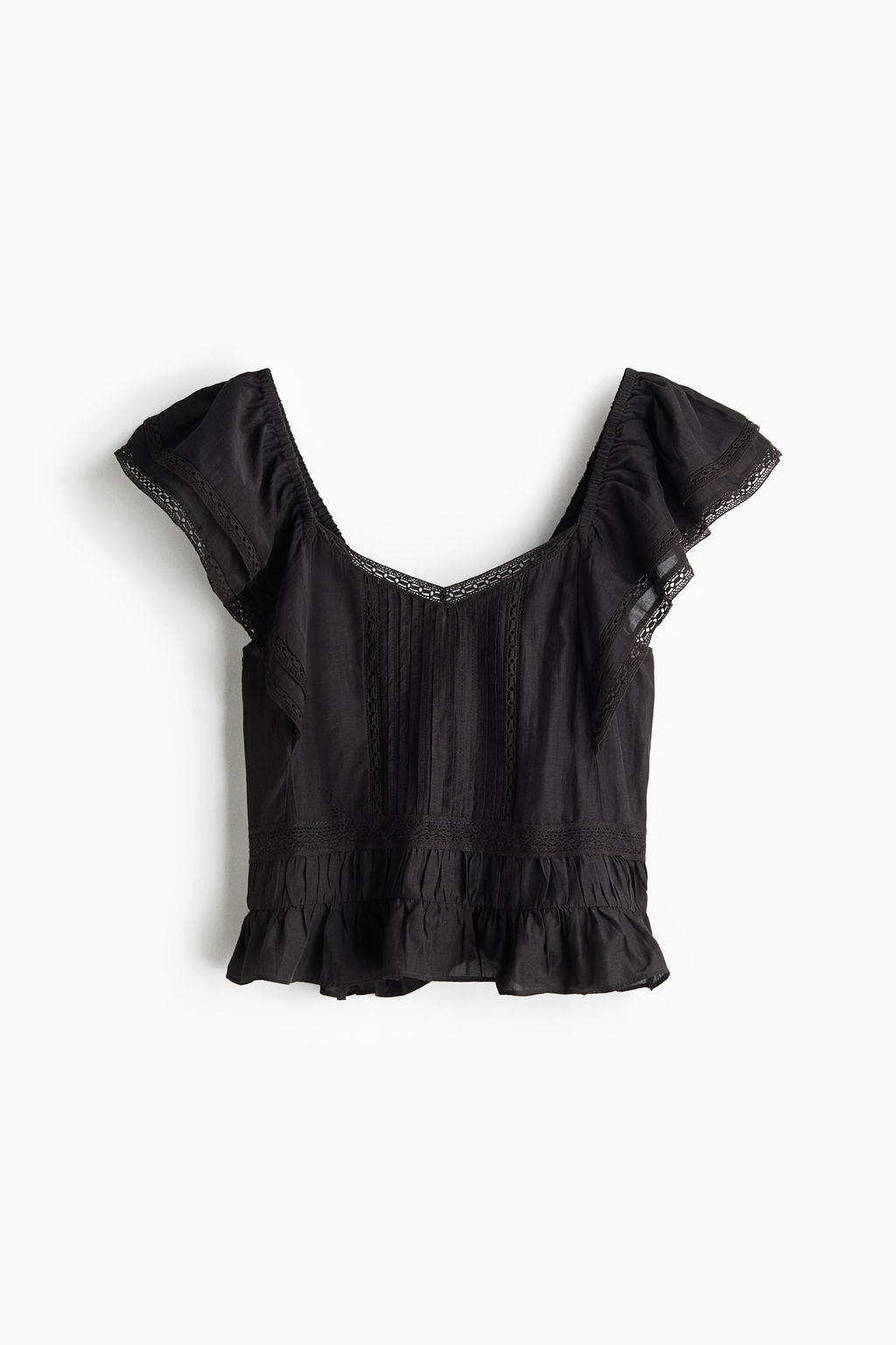 Blusa con detalles de encaje - H&m фото 2