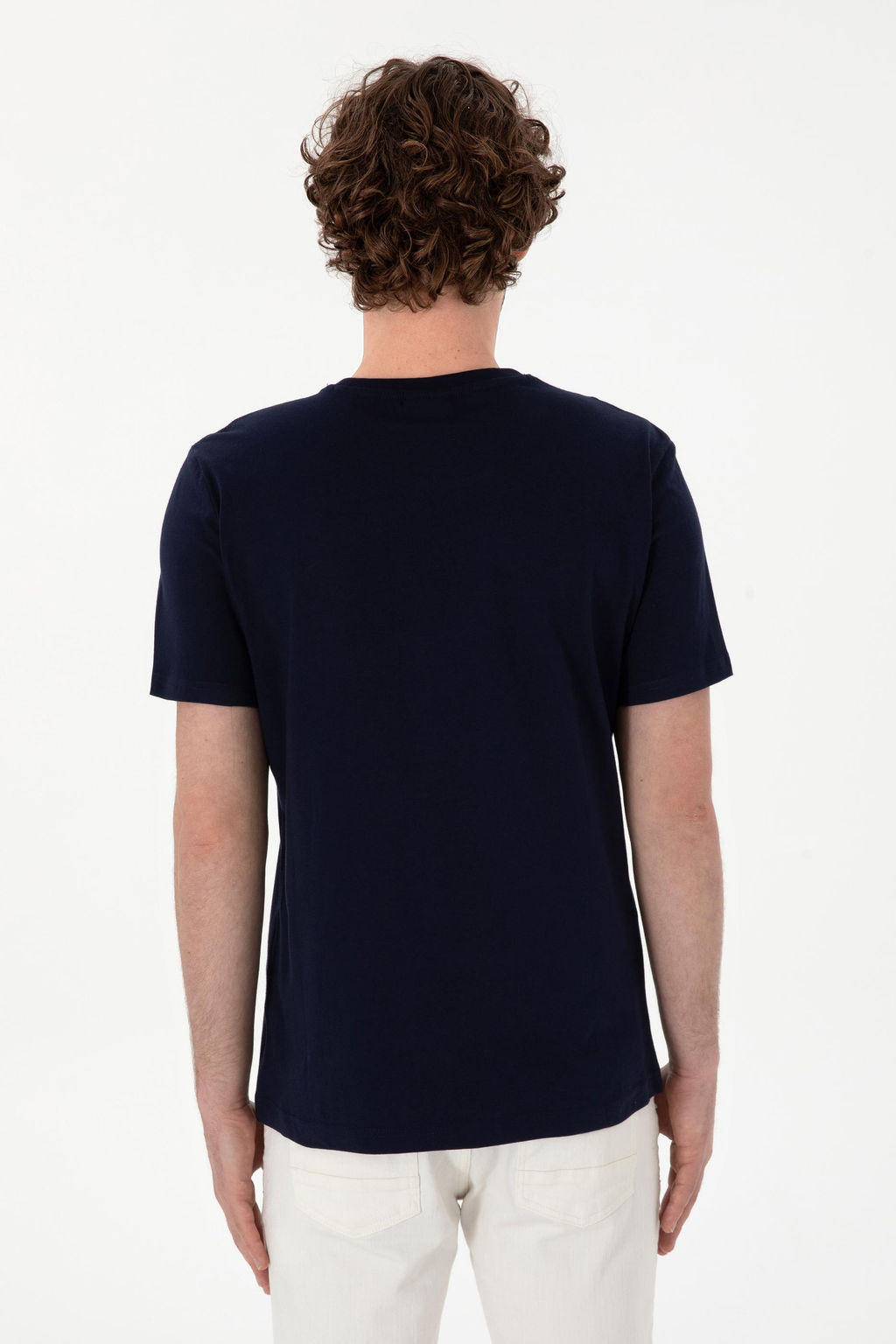 Erkek Regular Fit Bisiklet Yaka Lacivert Basic Ti__rt Sepette S_rpriz _ndirim - U.s. polo assn фото 5