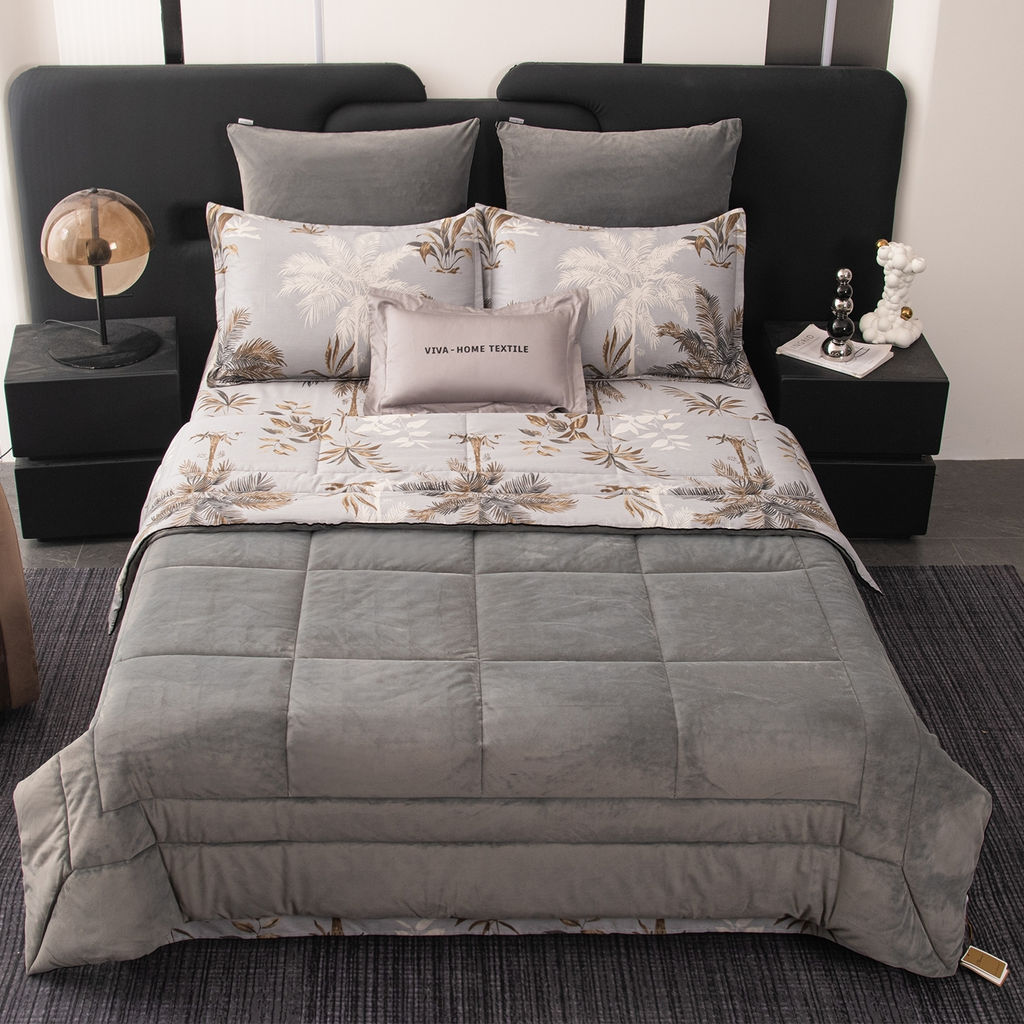 Комплект постельного белья на резинке Сатин Velouria Luxe с Одеялом VLR009 - Ситрейд фото 2