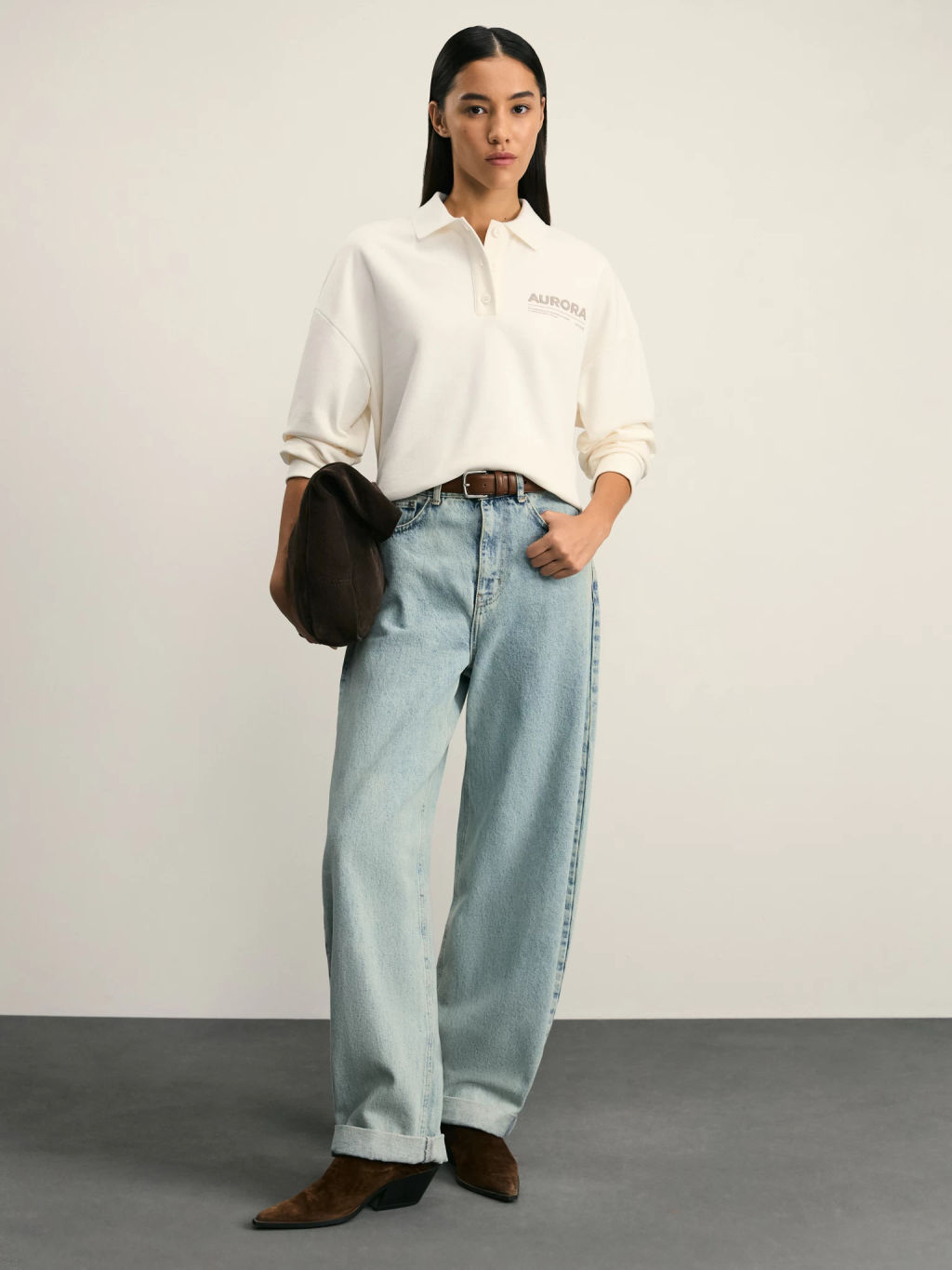 Толстовка поло из хлопка / Zarina  фото 2