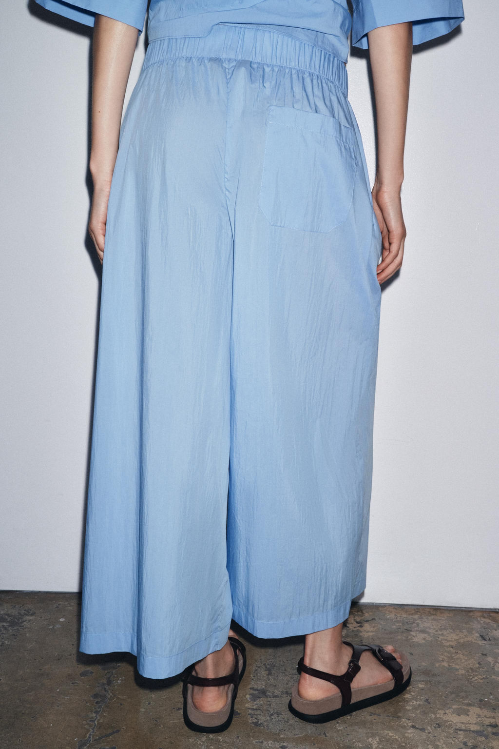ZW COLLECTION POPLIN DARTED TROUSERS - Zara фото 3