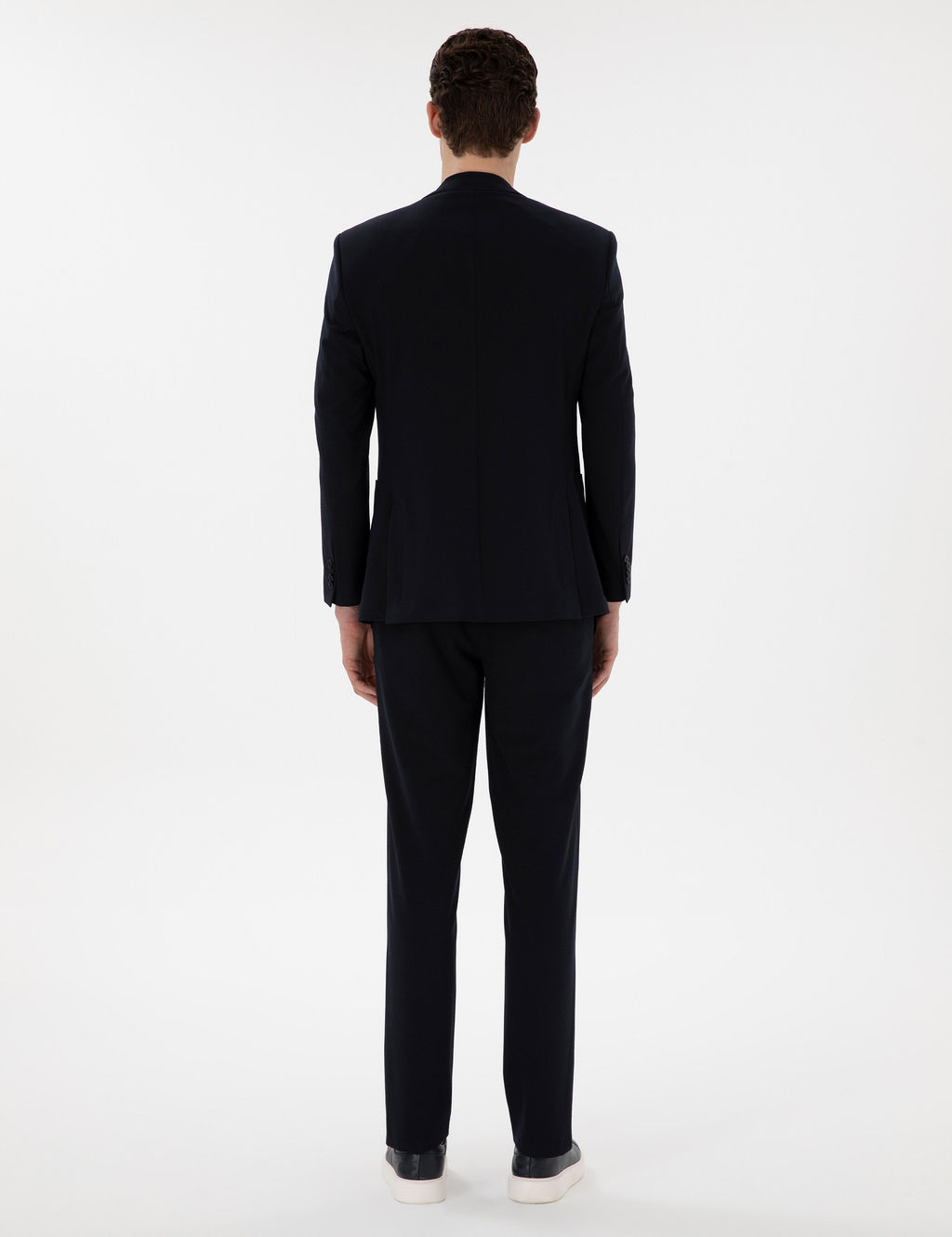 Lacivert Ex. Slim Fit Tak_m Elbise
