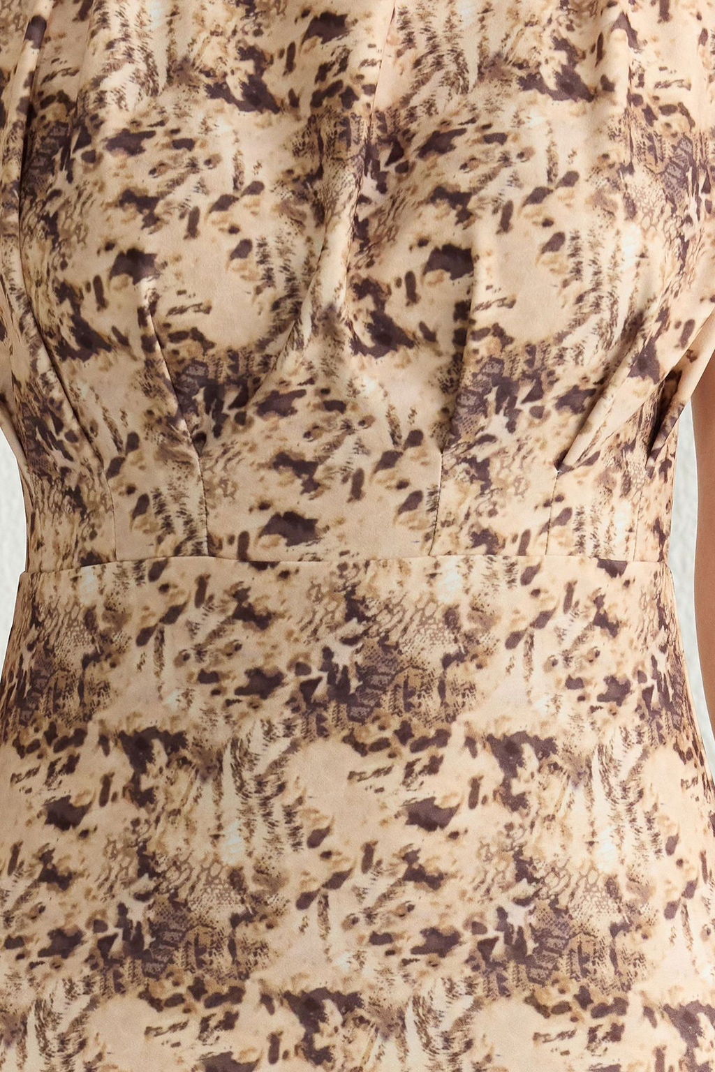 Cok Renkli Duz Vucudu Saran Buzgu / Drape Midi Dokuma Elbise TWOAW20EL0311