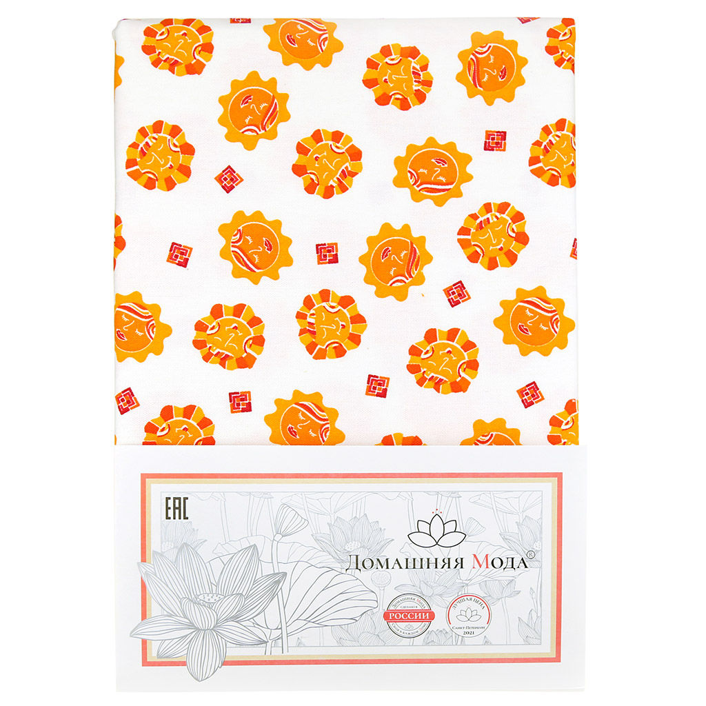 Солнечная Скатерть 180х145см, длина стола до 140см, на 6 персон, хлопок Премиум 186г/м2, Домашняя мода (Россия)  фото 3