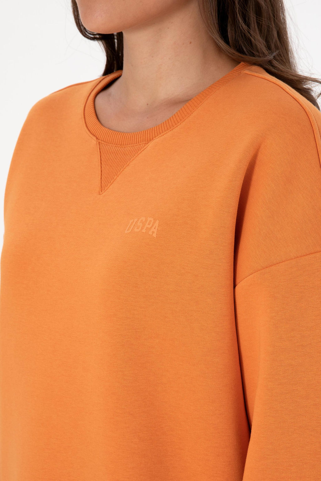 Kad_n Bak_r _ardonlu Bisiklet Yaka Basic Sweatsh_rt - U.s. polo assn фото 7