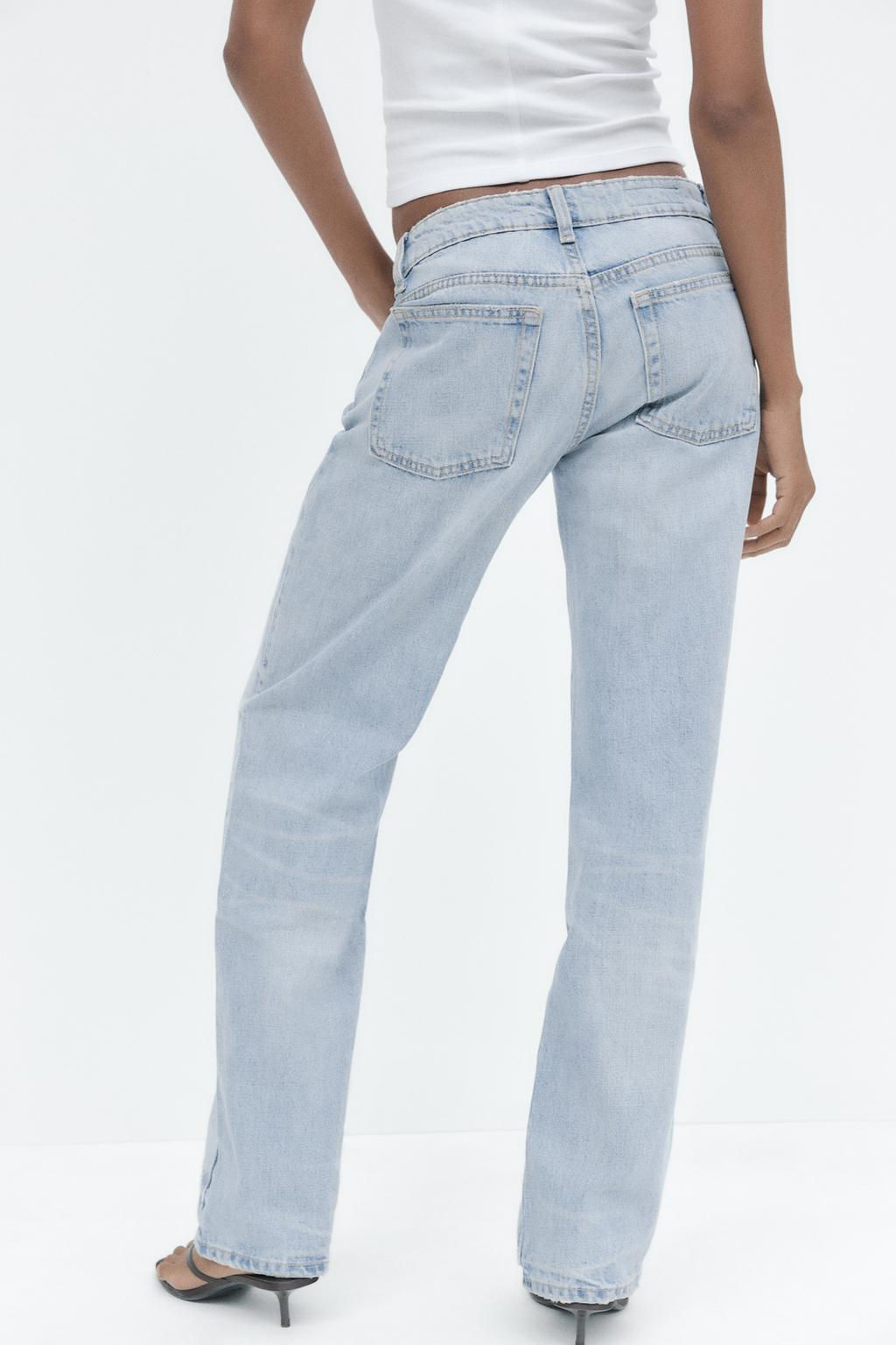 TRF STRAIGHT LOW-RISE JEANS - Zara фото 7