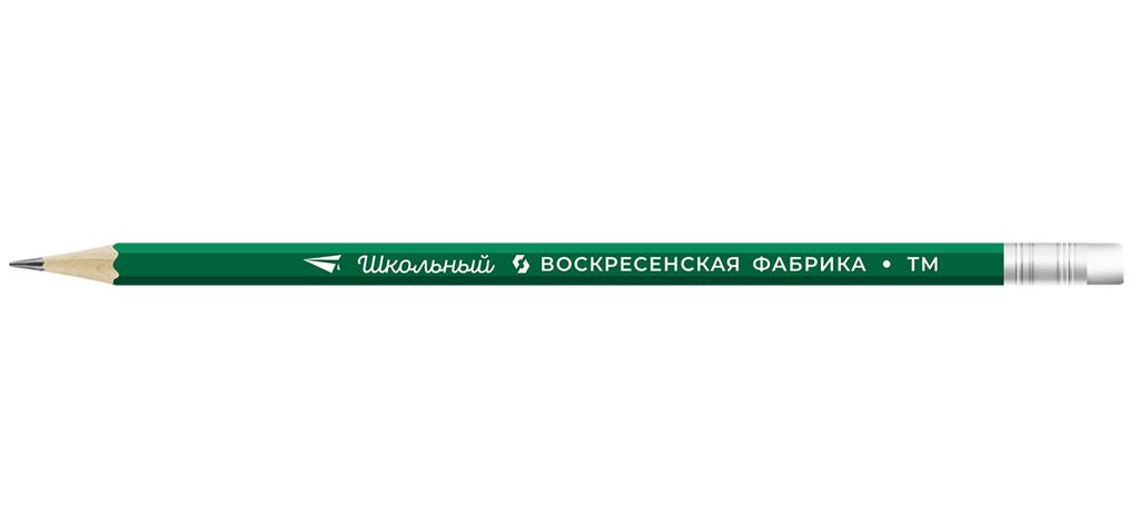 ВКФ Школьный 1-1100 Карандаш графитный с ластиком заточенный ТМ (HB) 84 шт