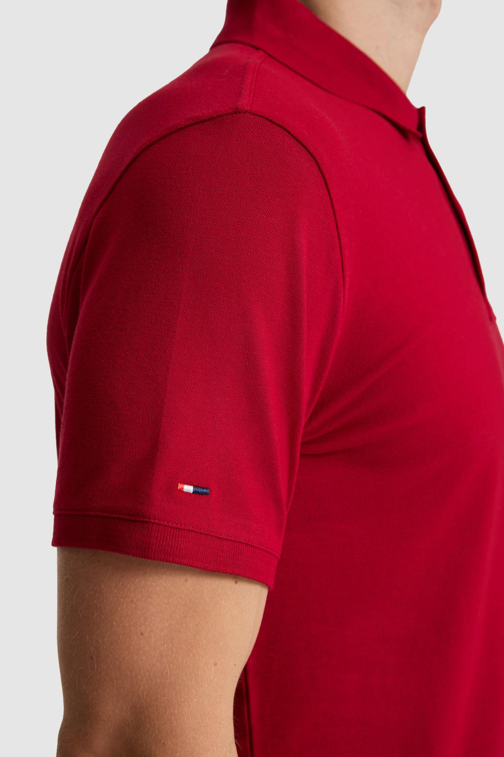 Erkek Bordo Slim Fit Polo Yaka Basic Ti__rt