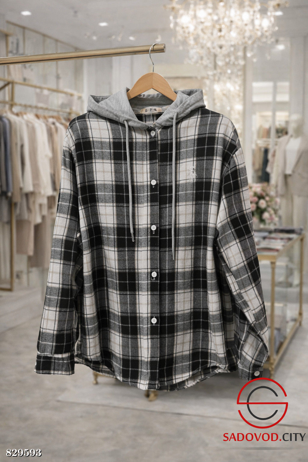 Рубашка женская в клетку