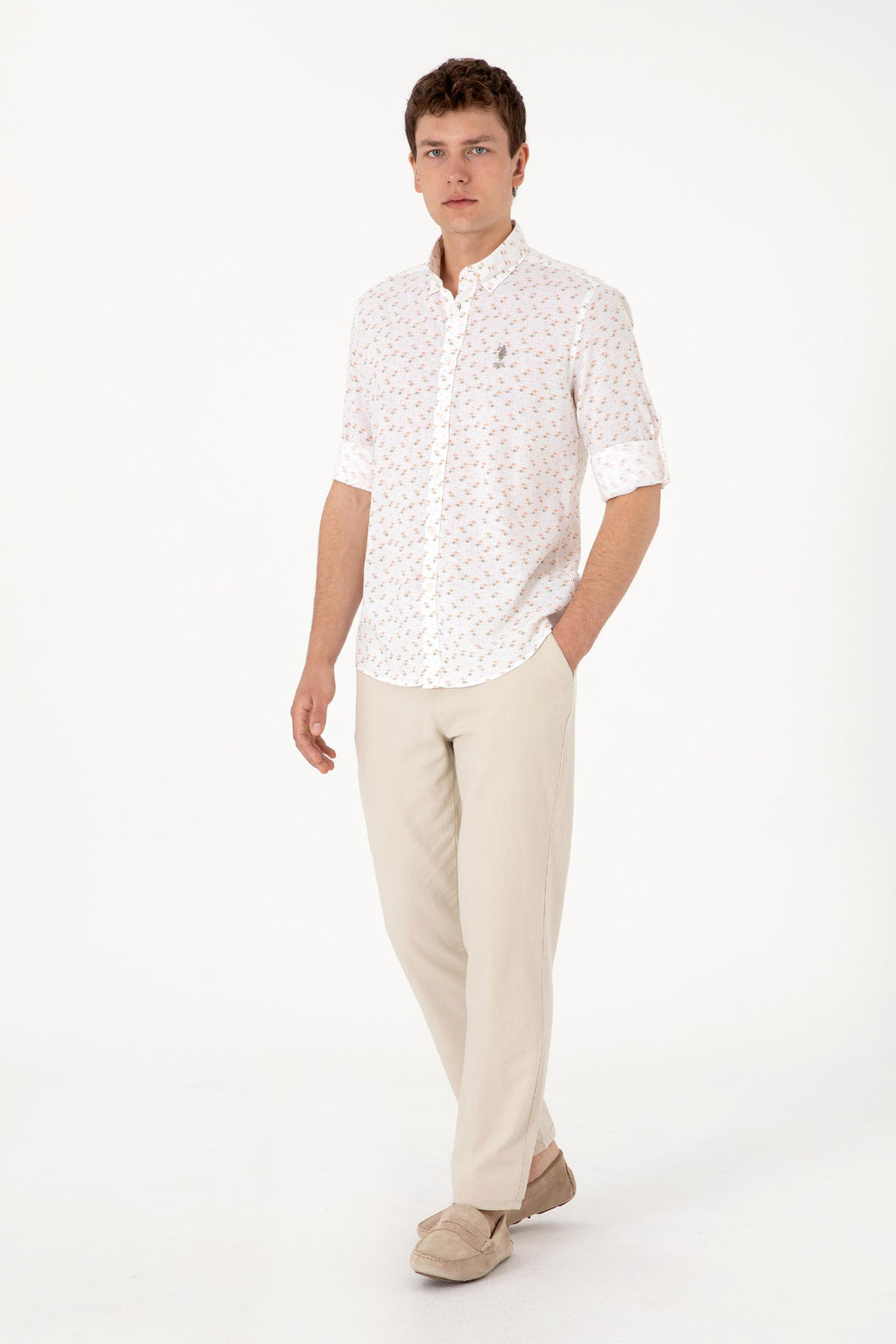 Erkek Haki Uzun Kollu G_mlek Sepette S_rpriz _ndirim - U.s. polo assn фото 4