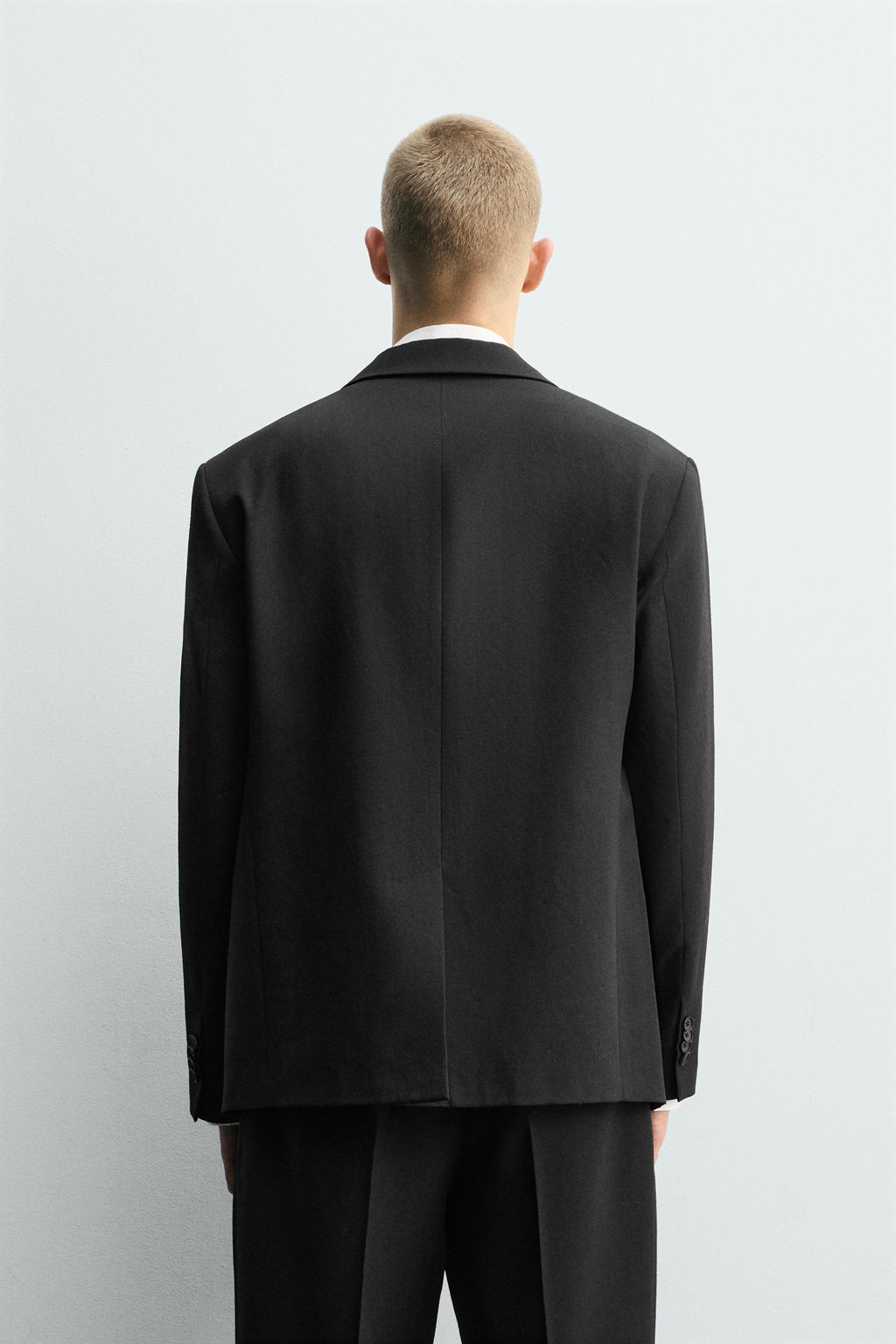 DOUBLE-BREASTED 100% WOOL SUIT BLAZER - Zara фото 3