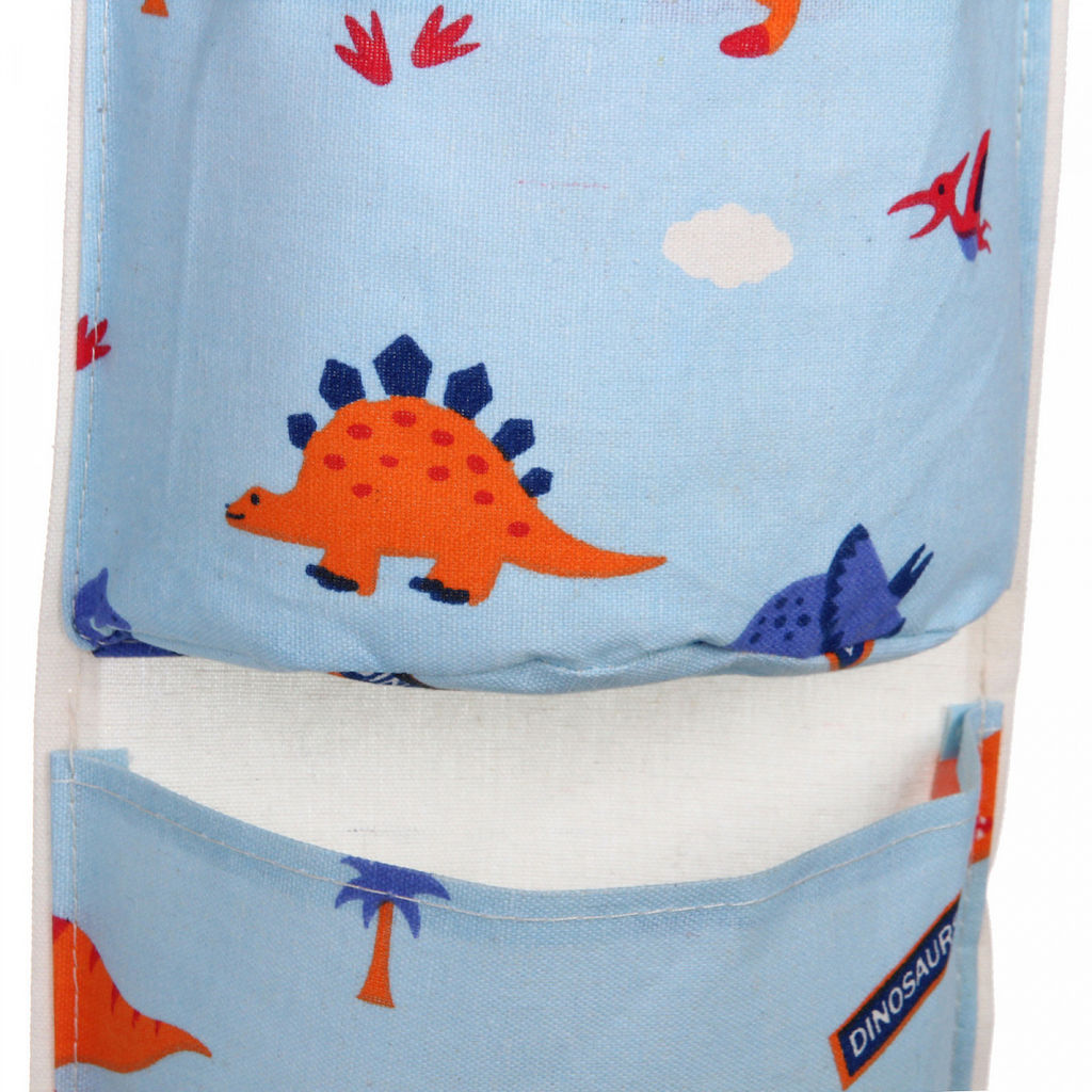 Цена за 2 шт. Карман настенный подвесной "ФРАТТИ БУМ", принт динозаврики, три секции, 20*59см (лейбл Селфи)