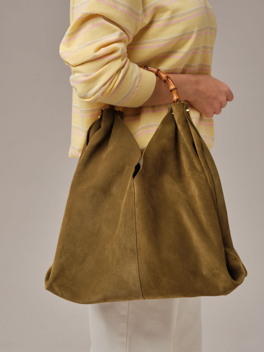 Замшевая сумка Bamboo DBR 30990 белый мох  фото 6