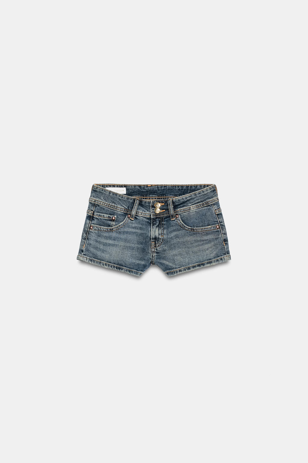 SHORTS MINI DENIM TRF TIRO BAJO / Azul medio - Zara фото 4