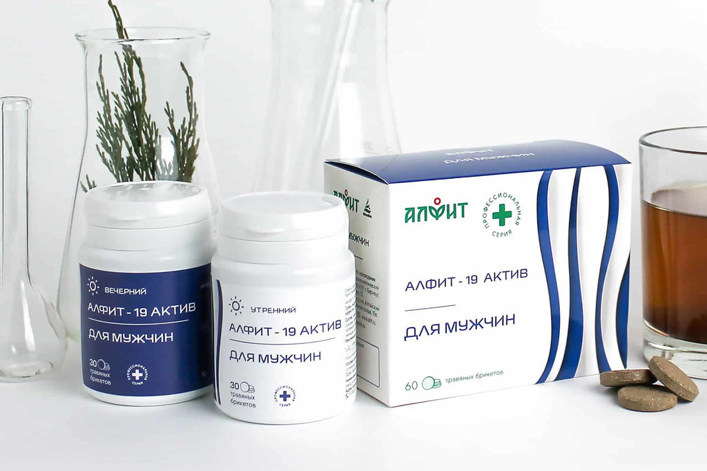 Алфит-актив 19 (для мужчин) БАД в брикетах Алфит 5797