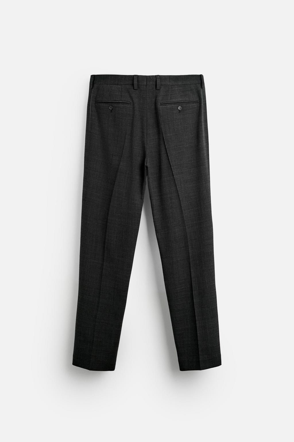 TEXTURED SUIT TROUSERS - Zara фото 6