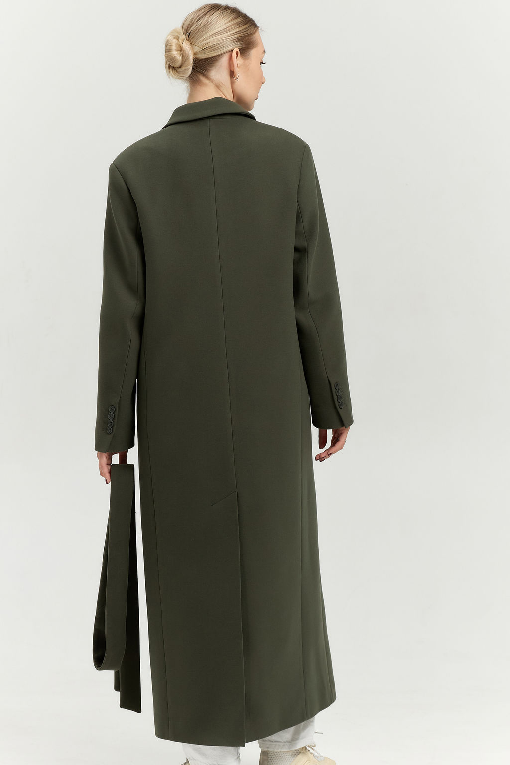 Пальто женское демисезонное 26830 (пепельный/ёлочка) - Kankan фото 10