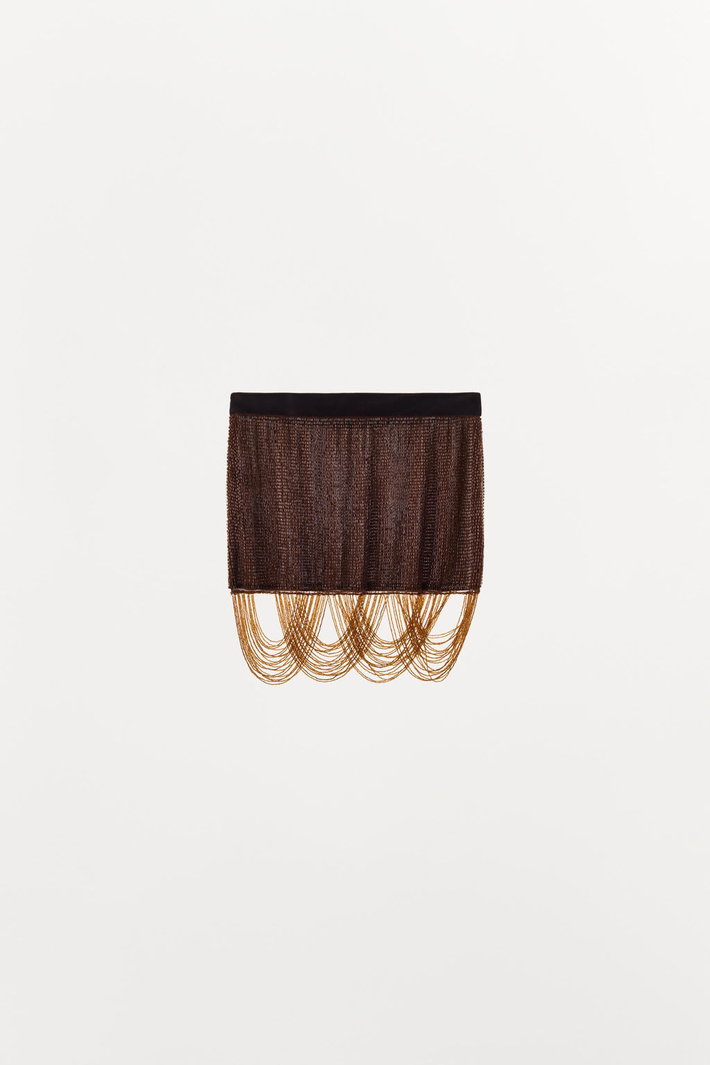 MINI SKIRT WITH BEADS AND FRINGING - Zara фото 7