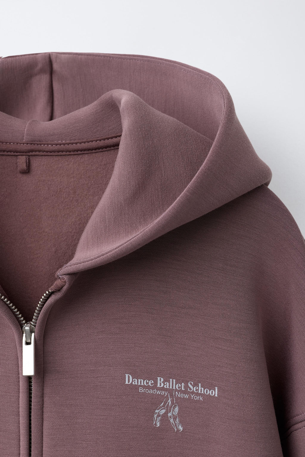 HOODIE WITH ZIP AND MODAL BALLET - Zara фото 10