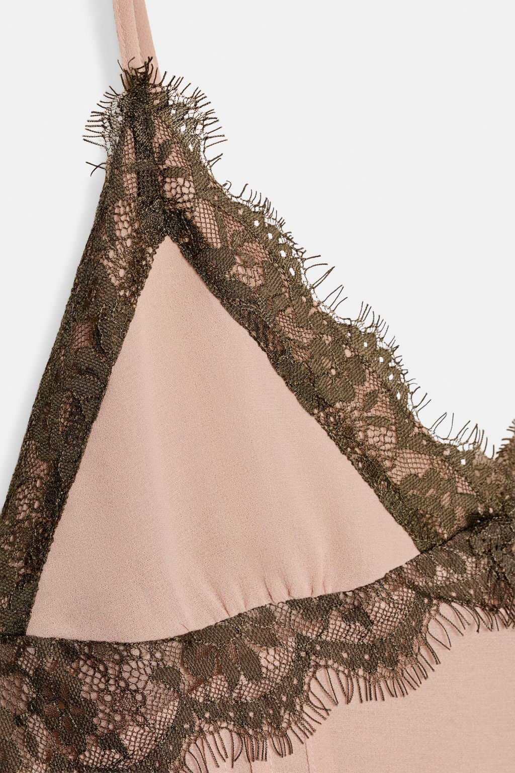 SHORT DRESS WITH CONTRAST LACE - Zara фото 16