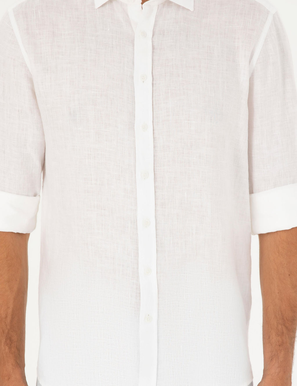 Beyaz Keten Regular Fit G_mlek - Pierre cardin фото 6