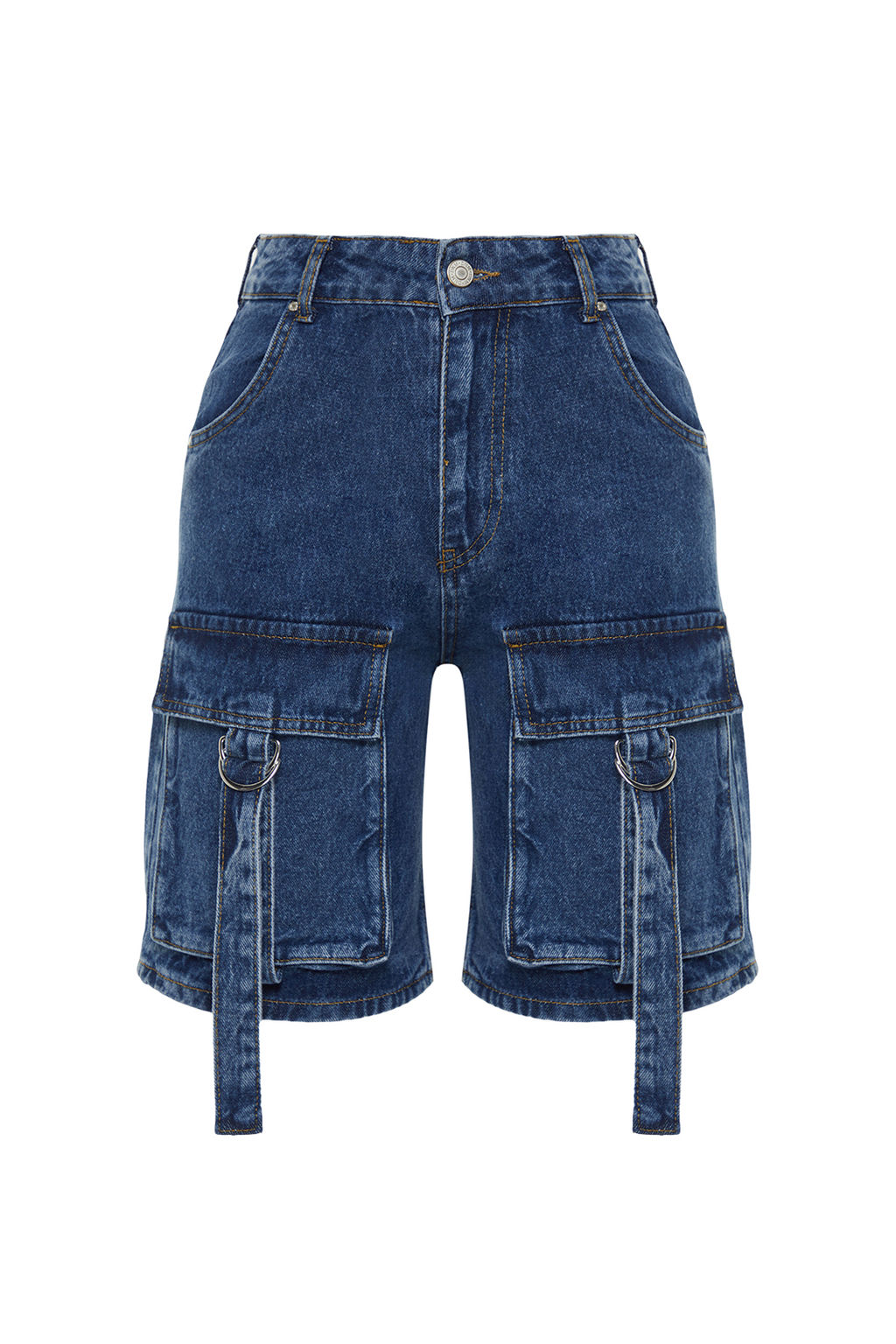 Mavi Kargo Cepli Normal Bel Denim Bermuda TWOSS24SR00014 - Trendyolmilla фото 7