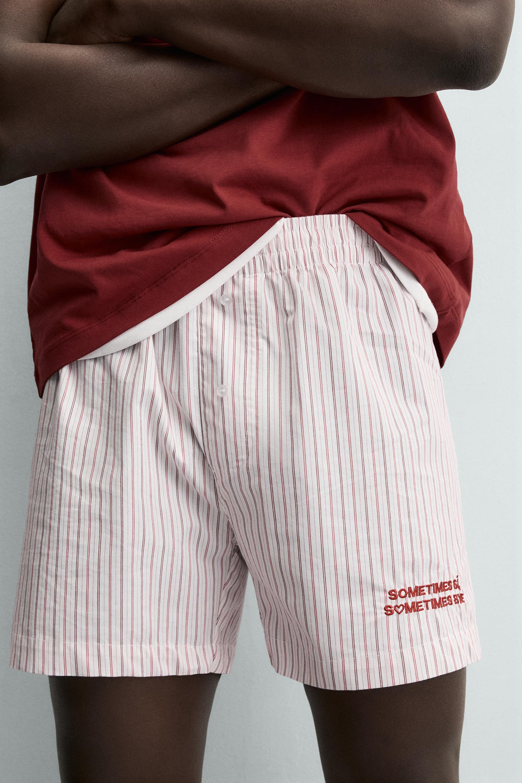 EMBROIDERED POPLIN BOXERS - Zara фото 6