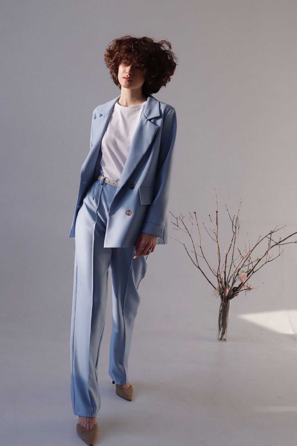 Жакет двубортный голубой - Martichelli фото 19