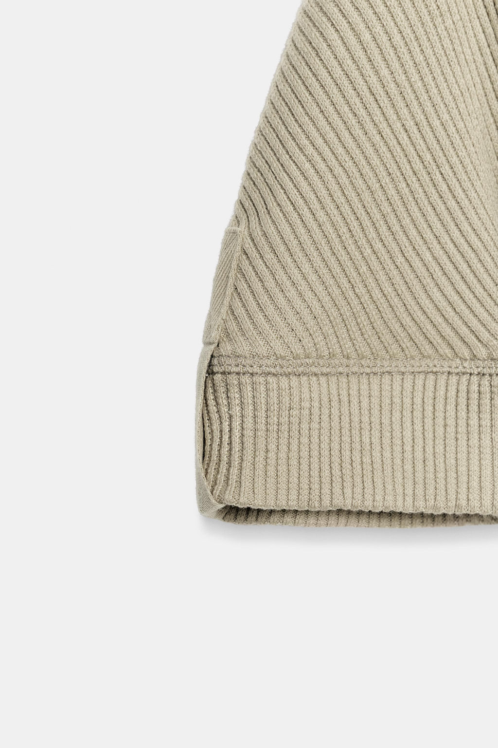 CAMISETA RIB ALGOD?N / Khaki - Zara фото 3