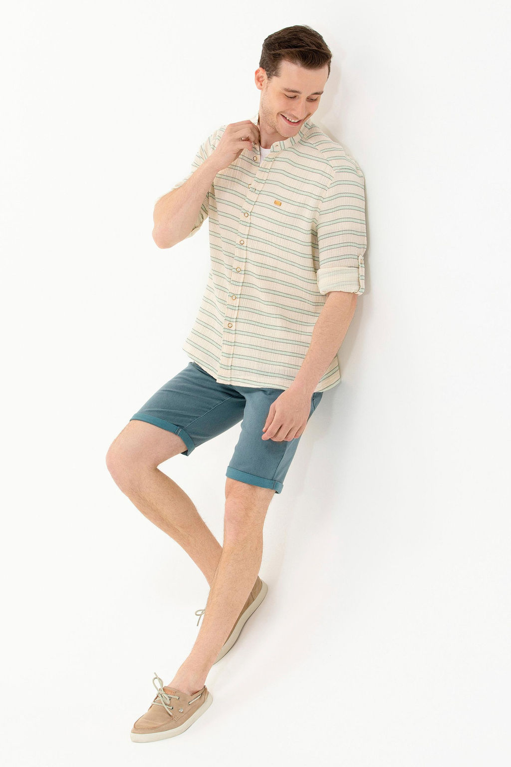 U. S. Polo Assn / Мужская зеленая рубашка с длинным рукавом - U.s. polo assn фото 17