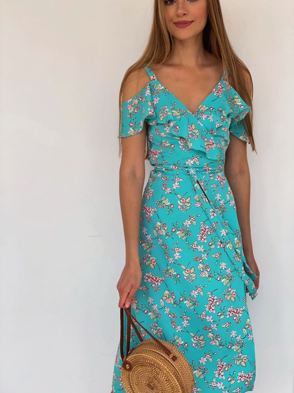4195 Сарафан в цветочек в цвете тиффани - Martichelli фото 7