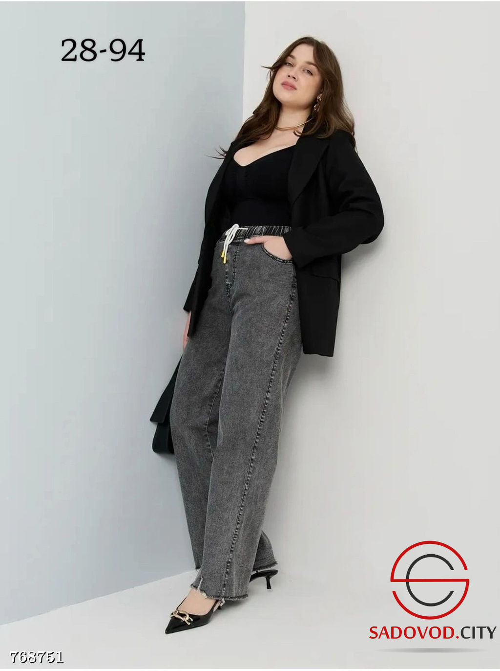 Женские широкие джинсы - Bruno фото 4