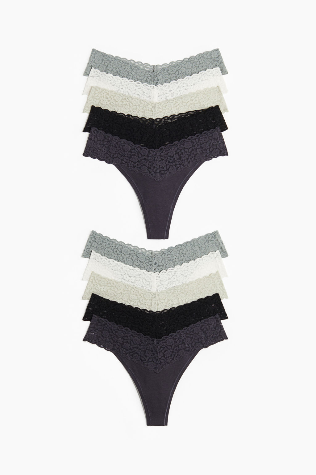Pack de 10 bragas Thong de encaje - H&m фото 6