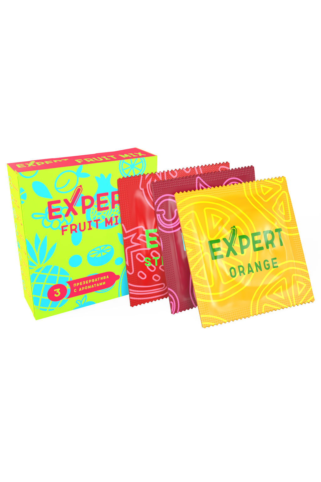 Презервативы EXPERT Fruit Mix,фруктовые ароматизированные , 3 шт
